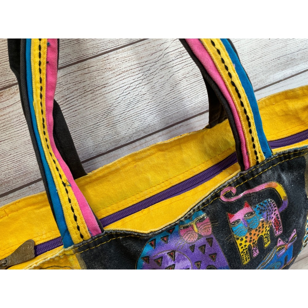 LAUREL BURCH CAT PRINT TOTE BAG - Picture 9 of 12